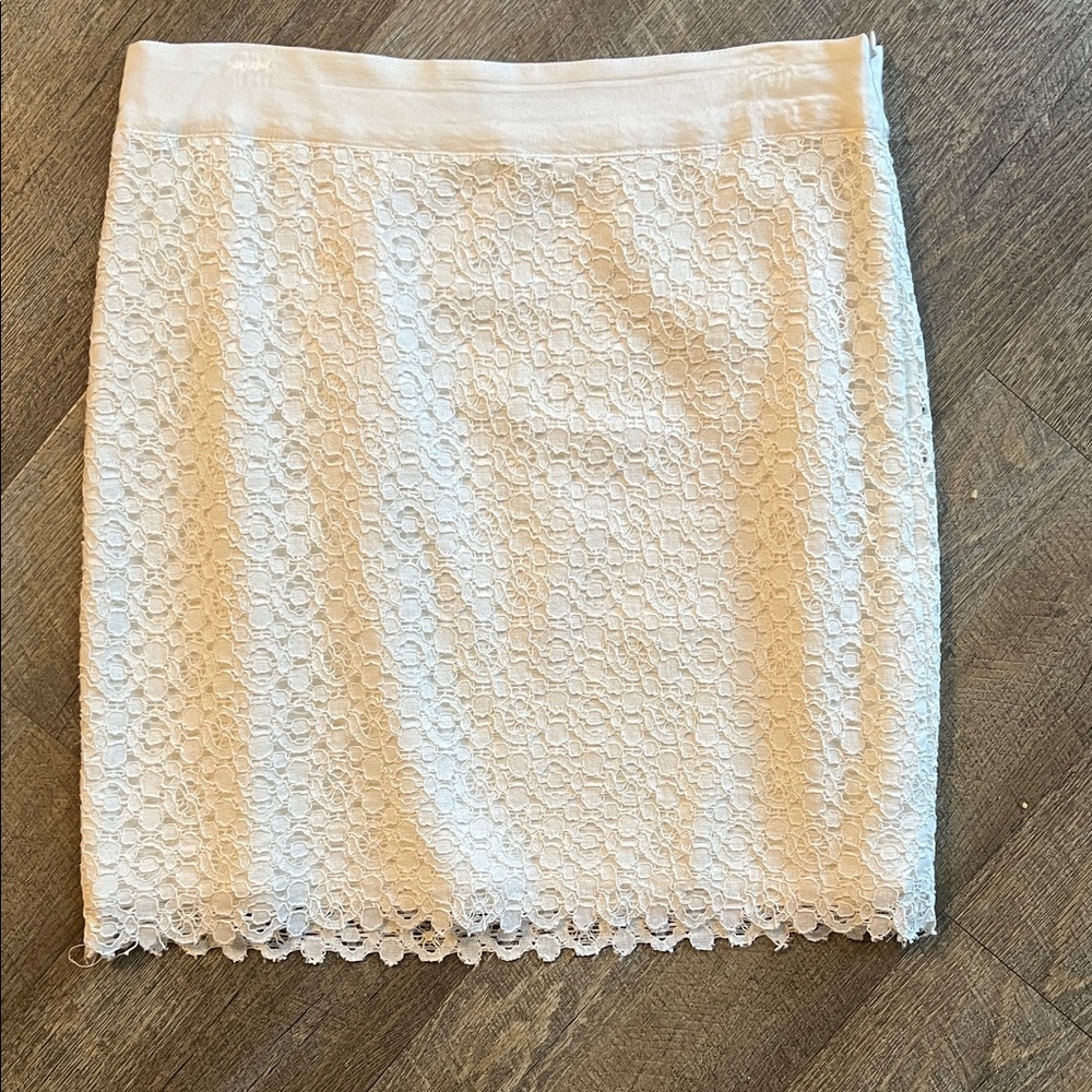 The Limited Cream Lace Mini Skirt